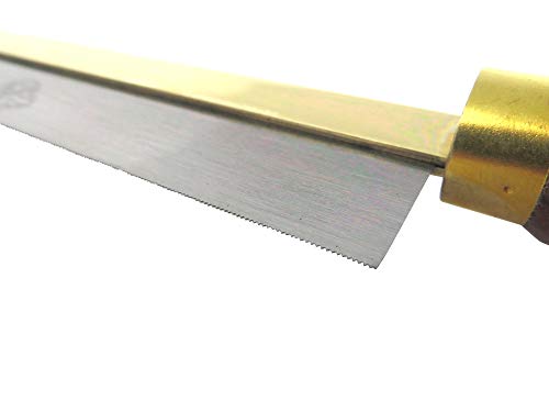 Thomas Flinn Pax Taytools 6 Inch Razor Saw, Solid Brass Rolled Back, 40 TPI, 3/4 Inch Wide Saw Plate, Walnut Handle