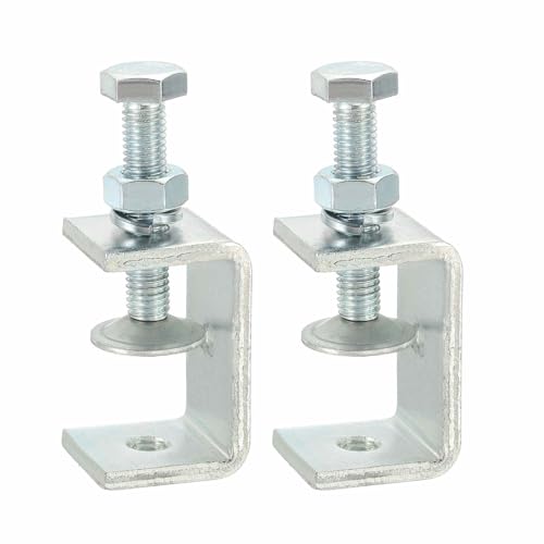HARFINGTON 2 Pcs Carbon Steel C Clamps 45mm Square Tiger Clamp Adjustable - size: 45mm