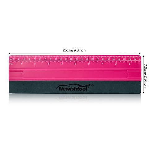 NEWISHTOOL Squeegee for Vinyl, Sign Making, Decals, Craft, Wallpaper Tools - color: Rose Pink, size: 25cm