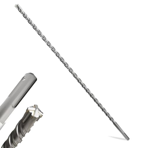 SDS Plus Rotary Hammer Drill Bits, (1/2"*24"-12.7mm*610mm) - 4 Carbide Cutting Edges, Ideal for Masonry| Heavy-Duty Masonry |Hammer Drill Bits for Precision Drilling - size: (12.7mm*610mm)