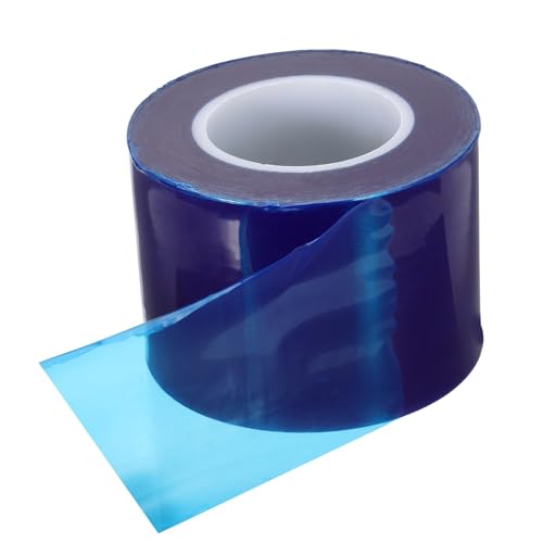 PATIKIL Removable Protective Film Tape, 4 Inch x 656 ft PE Surface Protective Scratch Film Tape Roll for Furniture Electrical Appliances Plastic Hardware No Stickiness, Blue - color: Blue, size: 4 Inch x 656 FT
