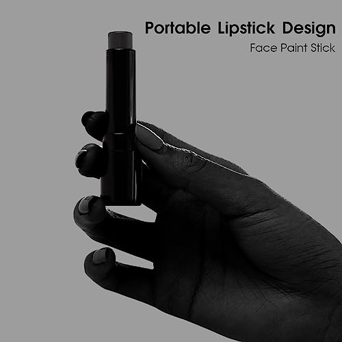 BADCOLOR Black Cream-Blendable Face Body Paint Stick for Adults Children Eye Black Softball Football Baseball Sports , Non-Toxic Hypoallergenic for Halloween SFX Makeup Cosplay Joker Costume Parties - color: 1PCS Black