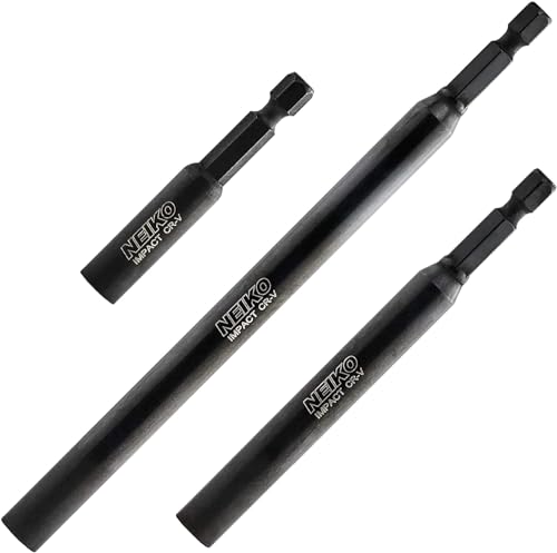 NEIKO 11403A Magnetic Bit Holder Set | 3 Pieces - 2-3/8, 4, and 6| Premium Cr-V Steel | 1/4" Hex Shank Design - style: Bit Holder