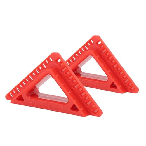 2Pcs Plastic Scribers for Woodworking – 3/16" and 1/4" Trim Spacer with 1/8" Opening, Precise Marking Gauge for Door and Window Casing Projects(Red) - color: Red