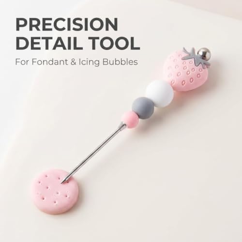 Pink Professional Pastry Scriber Needle,Cookie Biscuit Scriber Needle Strawberry Sugarcraft Needle Sugar Stir Tool For Professional Pastries Bakeware Sculpting and Modeling Tools Decorating Tools