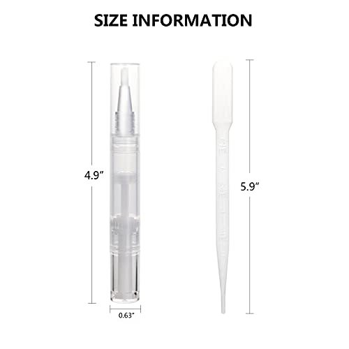 UPZIGS Empty Cuticle Oil Pen, 5ml-5 Pack - size: 5 Count (Pack of 1)