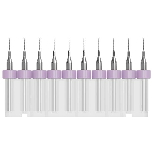 10 Pcs PCB Drill Bits Set, 1/8" Shank 0.2mm - size: 0.2mm