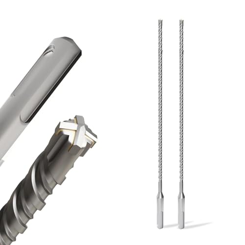 2PCS SDS Plus Rotary Hammer Drill Bits, 2pcs (1/4"*12"-6.5mm*310mm) - 4 Carbide Cutting Edges, Ideal for Masonry| Heavy-Duty Masonry |Hammer Drill Bits for Precision Drilling - size: 2pcs (6.5mm*310mm)