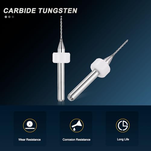 PATIKIL 20 Pack 0.75mm Micro Drill Bits Carbide Tungsten Steel - size: 0.75mm