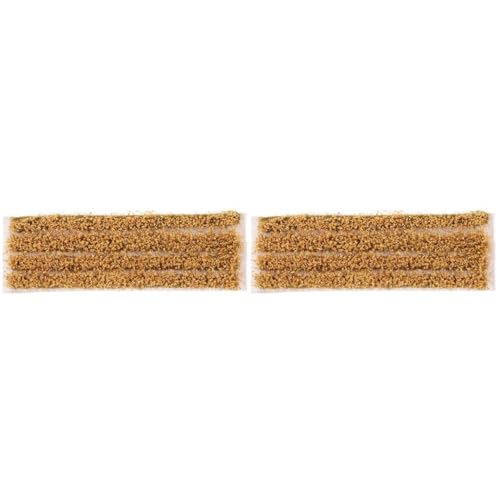 2boxes Miniature Wheat Mat Strips Craft Mini Railway Strip Railroad for Sand Greenery Models : Turf Static Model: Shrubs Tufts Self Diorama Grass Model ： Scene, Scenes
