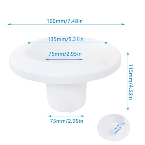 Water Dispenser Bucket Holder Connector Set Replacement Parts for Water Bucket Support Universal Flanged Lid for Countertop and Floor Standing Models White