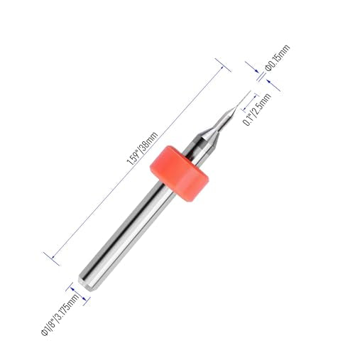 10 Pcs PCB Drill Bits Set, 1/8" Shank 0.15mm - size: 0.15mm