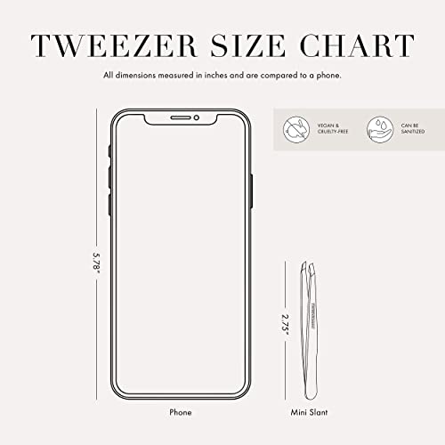 Tweezerman Exclusive Mini Slant –Tweezerman Tweezers for Eyebrows Tea Rose - style: Tea Rose