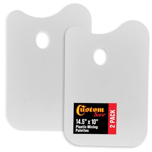 Custom Shop 12 x 12 Inch Plastic Body Filler Mixing Palette (2 Pack) - size: 12" x 12"