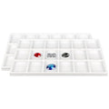 The Display Guys 2-Pack 18-Compartment Jewelry Tray Inserts, White - color: White, size: Compartments - 18