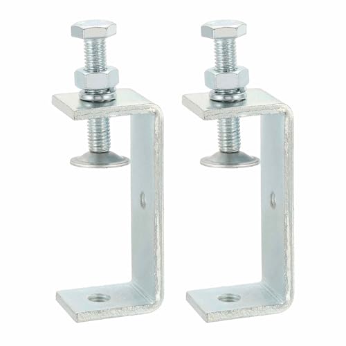 HARFINGTON 2 Pcs Carbon Steel C Clamps 85mm Square Tiger Clamp Adjustable - size: 85mm