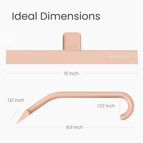 dancemoon JustHang Shower Squeegee with Built-in Hook, 10-Inch Terracotta - color: Terracotta, size: 10 Inches