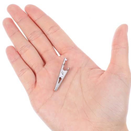 Hecila 50 Pcs Metal Alligator Clip Spring Clamps,Small Alligator Clips 35mm