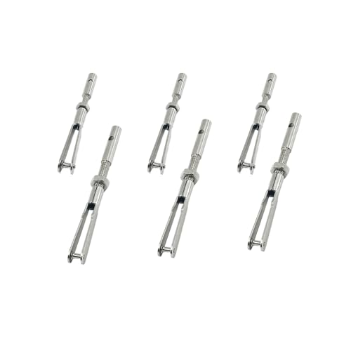 6PCS RC Airplane U-Clip Clamp Metal Clevis with Pull Rod Connector Coupler Pushrod Connect Shaft for RC Plane Helicopter Fixed Wing Parts DIY Model Aircraft Connection Accessories (M2/M3 Size Style 1) - style: M2/M3 Size Style 1