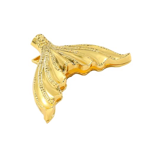 Vintage Crocodile Head Journal Clip - 3.4 Inch Heavy Duty Alligator Metal Book Clip Pin, Solid Decorative Bookmark Paper Organizer Notebook Holder Planner for Home Office Desk - color: Golden Mermaid