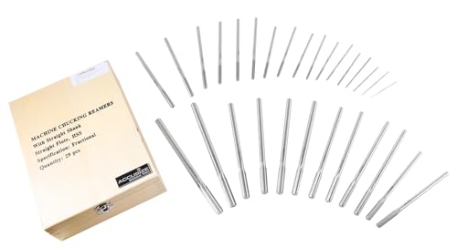 Accusize HSS Chucking Reamer Set 1/16 to 1/2 in by 1/64, 5500-SF00 - size: 1/16" thru. 1/2" by 1/64"