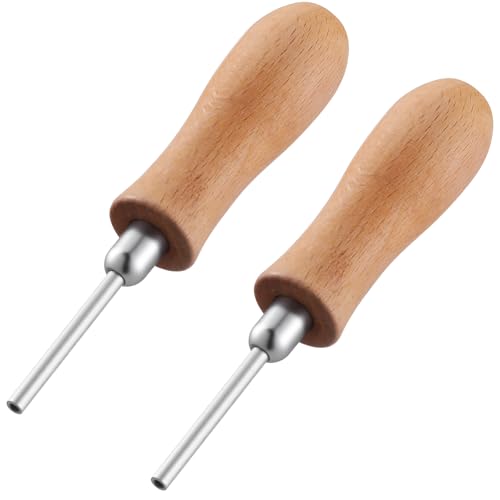 2 Pack Magnetic Brad and Nail Driver Package Pin Pusher Tool Magnetic Brad Driver with Wooden Handle for Tool Accessories