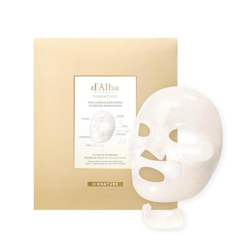 d'alba Piedmont Signature Vita Capsule Hydrogel Mask 8-Shape 1BOX (4 Sheets) - size: 1 Count (Pack of 4)