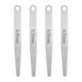 HARFINGTON 4pcs Metric Thickness Feeler Gauge 0.35mm Single Blade Oval Feeler Gauge 304 Stainless Steel Gap Measuring Tool for Repair Valve Guitar Spark Plug - size: 0.35mm