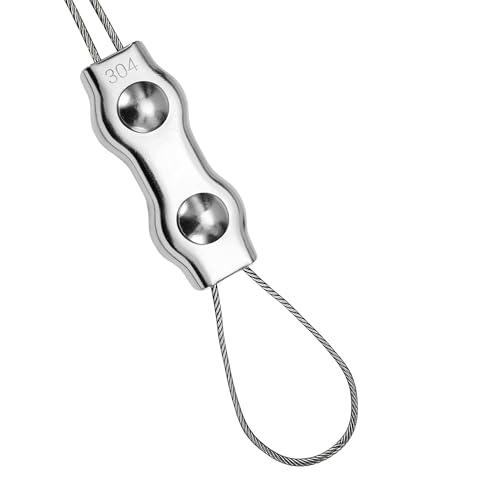 40PCS Double Rope Clamp,M2 Wire Rope Clamp - size: M2-2-40Pack