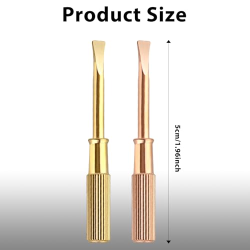 2pcs Bracelet Screwdriver Titanium Steel Mini Screw Driver Jewelry Repair Tools slotted screwdriver for Love Bracelet Bracelet Repair Screwdriver Tools, Gold + Rose Gold
