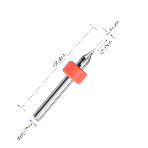 10 Pcs PCB Drill Bits Set, 1/8" Shank 0.3mm - size: 0.3mm