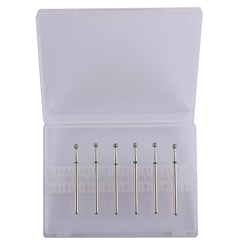 6pcs Ball Head Cuticle Nail Drill Bits for Nail Prep (φ3.0mm) - size: Ball 3.0mm