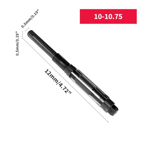 Adjustable Hand Reamer 10-10.75mm，Hardened HSS Grip Reaming Metric Reaming Drill Bit DRINYOUNG(10-10.75) - size: 10-10.75