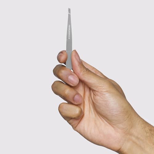 Tweezerman Stainless Steel Slant Tweezer for Eyebrows Silver - color: Silver