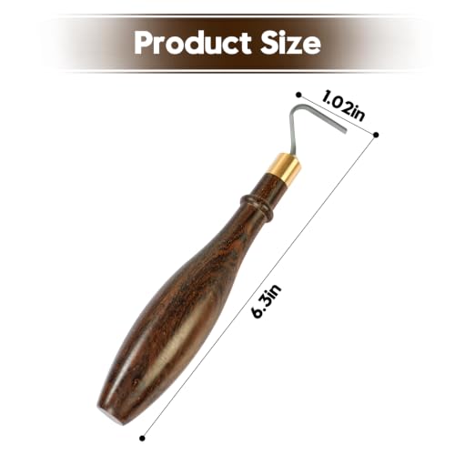 Lxnavihly Pottery Trimming Tool, Pottery Carving Tools, Clay Sculpting Tool - color: L Shape-Walnut