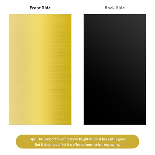 Laser Engraving Blank ABS Double Color Plastic Sheet(Gold) - color: Gold