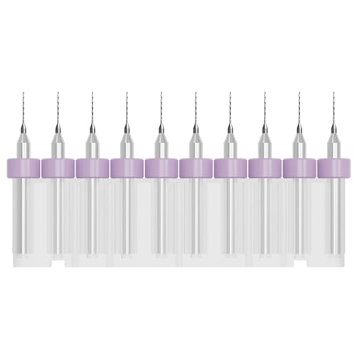 10 Pcs PCB Drill Bits Set, 1/8" Shank 0.3mm - size: 0.3mm
