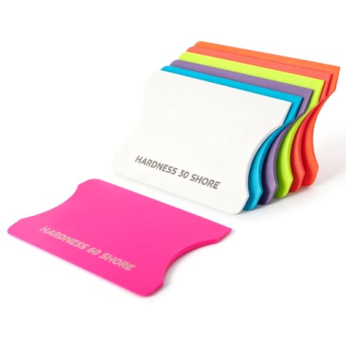 FOSHIO 7PCS 30°- 90° Hardness Vinyl Wrap Squeegee Kit with 10PCS Felt Pads Scratch-Free Felt Squeegee for Vinyl Rubber Squeegee Vinyl Wrap Tools