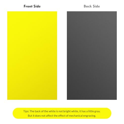 Laser Engraving Blank ABS Double Color Plastic Sheet (Yellow) - color: Yellow