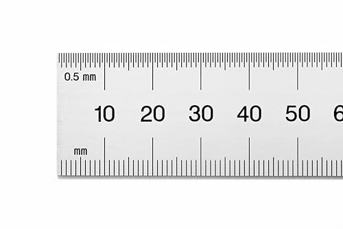 PEC Tools Metal Ruler, 12"/300mm, Made in USA - color: Carbon Steel-Rigid, size: 12"/300mm