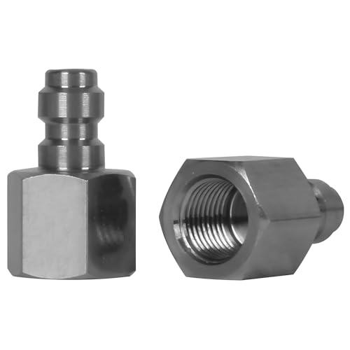 Universal 8mm Quick-Disconnect Plug Adapter, Stainless Steel 1/8" BSPP Female Thread, PCP Paintball Charging Fittings with Sealing O-Ring - color: 1/8 BSPP