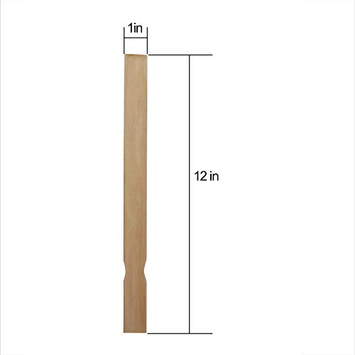 KINJOEK 200 PCS 12 Inches Length Paint Sticks, Premium Wood Multi-Purpose Unfinished Flat Wooden Crafts Sticks Paddles Stirrers Bulk for Paint Mixing, Wall Stirring, Wood Crafts, Garden Plant - size: 200PCS 12"