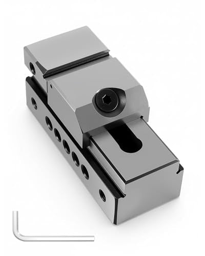 1″ Precision Grinding Vise for Machine Tools Drilling Bench and More Machining Platform with Hex Wrench, Alloy Steel Precision Grinding Screwless Mini Insert Vise Silver - size: 1-in