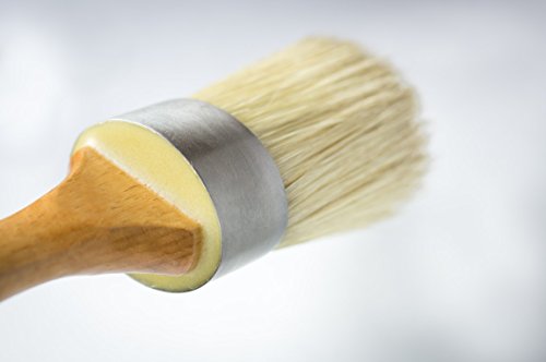 2 Inch Oval Brush | Natural Bristle Applicator | Use for Applying Cream, Paint, Waxing, and Stenciling