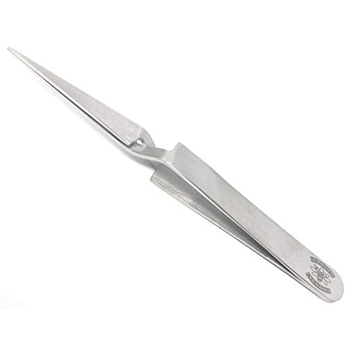 Stainless Steel Reverse Action Forceps with Straight Very Fine Point