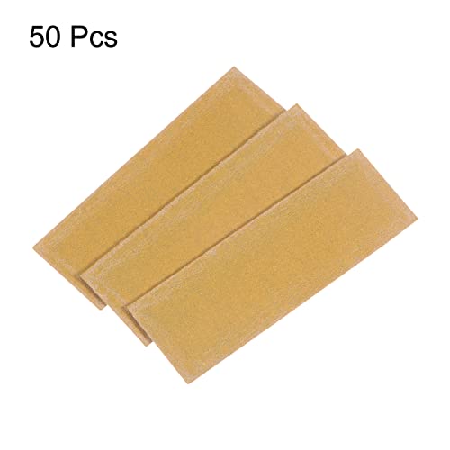 HARFINGTON 50pcs Micro Sander Paper 180 Grit 3.5x1.2 Inch Mini Sanding Sheets Strips Hook Loop Sandpapers for Wood Metal Small Projects Tight Spaces Polish Work - size: 180 Grit