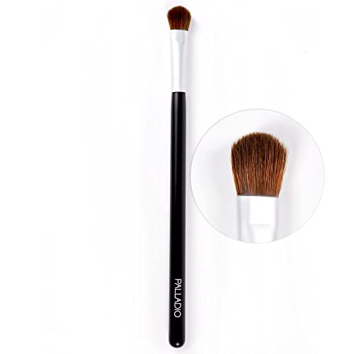 Palladio Flat Shadow Brush, Eyeshadow Flawless Blending, Perfect to Contour, Soften Edges, Smooth Finish, Synthetic Natural Bristles, Soft Feel, Comfortable Grip, Professional Application - style: Flat Shadow