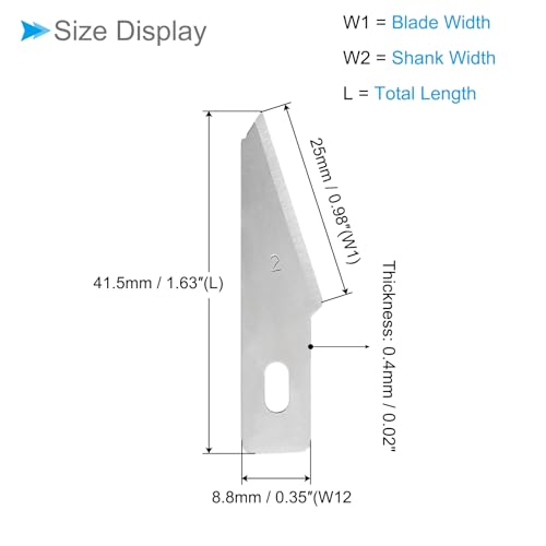 Craft Hobby Blades, #2 Manganese Steel Replacement Cutting Carving Blade Refill Hobby Knife Blades Set with Storage Case - (Applications: for Art Scrapbooking DIY), 40-Pieces
