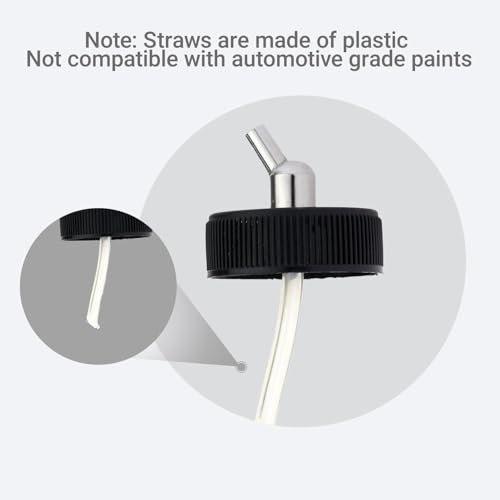 10pk 0.75oz Glass Airbrush Bottles, 30° Siphon with Silicone Caps - size: G2P