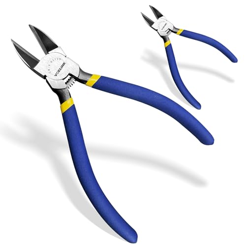 VCELINK Wire Cutter 6-Inch Side Cutter, CR-V Small Flush Cutter2 Pack - size: 6"x 2 PCS